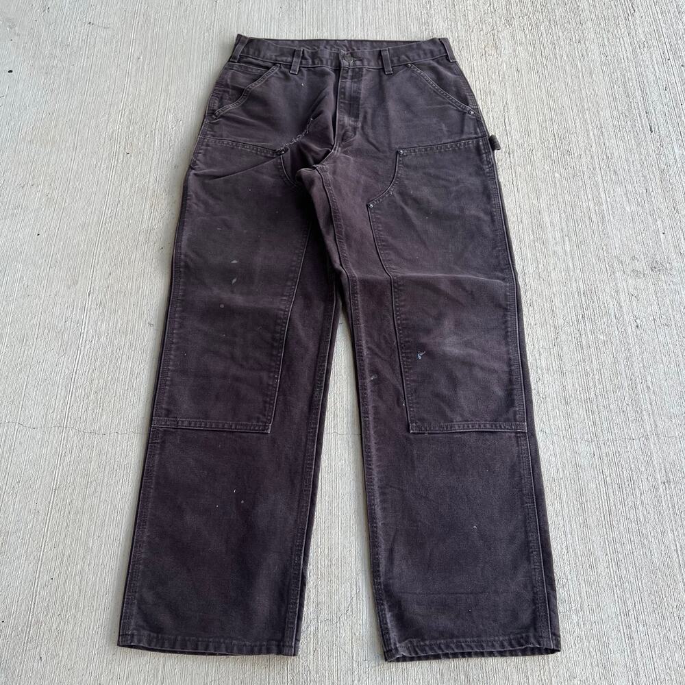 Carhartt B136 DKB brown double knee work wear carpenter pants